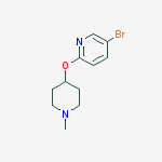 5-bromo-2-((1-methylpiperidin-4-yl)oxy)pyridine结构式