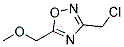 Structure of 3-(CHLOROMETHYL)-5-(METHOXYMETHYL)-1,2,4-OXADIAZOLE