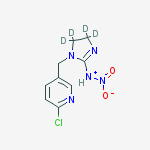 Structure of N-[1-[(6-chloropyridin-3-yl)methyl]-4,4,5,5-tetradeuterioimidazol-2-yl]nitramide