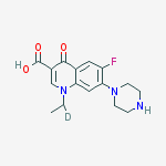 Structure of 6-FLUORO-1,4-DIHYDRO-4-OXO-1-PENTADEUTEROETHYL-7-PIPERAZINO-3-QUINOLINECARBOXYLIC ACID