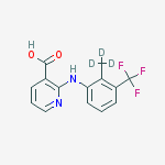 Structure of 2-[2-METHYL-D3-3-(TRIFLUOROMETHYL)PHENYLAMINO]NICOTINIC ACID