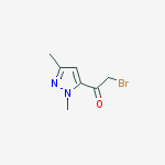 Structure of 2-BROMO-1-(1,3-DIMETHYL-1H-PYRAZOL-5-YL)ETHANONE