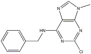 Structure of 2-CHLORO-6-BENZYLAMINO-9-METHYLPURINE
