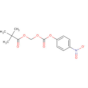 Structure of Propanoic acid, 2,2-dimethyl-, [[(4-nitrophenoxy)carbonyl]oxy]methylester