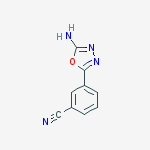 3-(5-amino-1,3,4-oxadiazol-2-yl)benzonitrile结构式