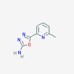 Structure of 5-(6-methylpyridin-2-yl)-1,3,4-oxadiazol-2-amine