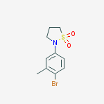 Structure of 2-(4-bromo-3-methylphenyl)-1,2-thiazolidine 1,1-dioxide