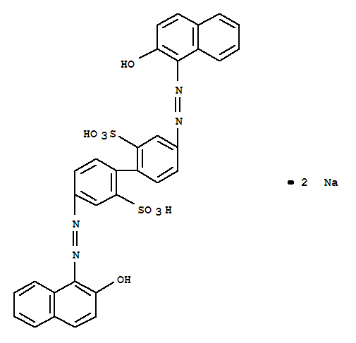 Structure of disodium,5-[(2Z)-2-(2-oxonaphthalen-1-ylidene)hydrazinyl]-2-[4-[(2Z)-2-(2-oxonaphthalen-1-ylidene)hydrazinyl]-2-sulfonatophenyl]benzenesulfonate