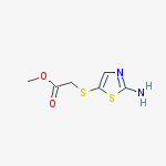 Structure of Methyl 2-((2-aminothiazol-5-yl)thio)acetate