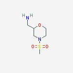 Structure of 1-[4-(methylsulfonyl)-2-morpholinyl]methanamine(SALTDATA: HCl)