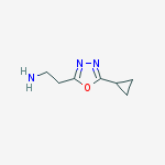 2-(5-cyclopropyl-1,3,4-oxadiazol-2-yl)ethanamine结构式