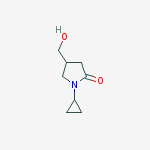 1-cyclopropyl-4-(hydroxymethyl)pyrrolidin-2-one结构式