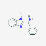 (1-Ethyl-1H-benzo[d]imidazol-2-yl)(phenyl)methanamine结构式