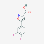 Structure of 5-(3,4-difluorophenyl)-1,2-oxazole-3-carboxylic acid
