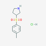 Structure of 3-(4-METHYLPHENYLSULFONYL)PYRROLIDINE HYDROCHLORIDE