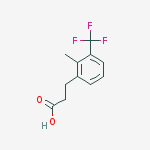 Structure of 3-[2-METHYL-3-(TRIFLUOROMETHYL)PHENYL]PROPIONIC ACID