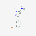 Structure of 5-(3-bromophenyl)-2-methylpyrazol-3-amine