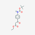 Structure of 3-(4-TERT-BUTOXYCARBONYLAMINO-PHENYL)-3-OXO-PROPIONIC ACID ETHYL ESTER