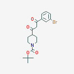 Tert-butyl 4-[3-(3-bromophenyl)-3-oxopropanoyl]piperidine-1-carboxylate结构式