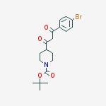 Structure of Tert-butyl 4-[3-(4-bromophenyl)-3-oxopropanoyl]piperidine-1-carboxylate