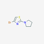 Structure of 4-bromo-2-pyrrolidin-1-yl-1,3-thiazole