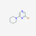 2-Bromo-6-(piperidin-1-yl)pyrazine结构式