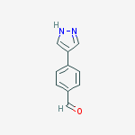 Structure of 4-(1H-Pyrazol-4-yl)benzaldehyde