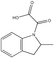 Structure of 2-(2-methyl-2,3-dihydroindol-1-yl)-2-oxoacetic acid