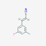 (E)-3-(3-iodo-5-methylphenyl)prop-2-enenitrile结构式