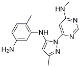 Structure of 6-methyl-N1-(3-methyl-1-(6-(methylamino)pyrimidin-4-yl)-1H-pyrazol-5-yl)benzene-1,3-diamine