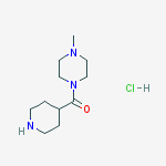 Structure of (4-Methylpiperazin-1-yl)(piperidin-4-yl)methanone hydrochloride