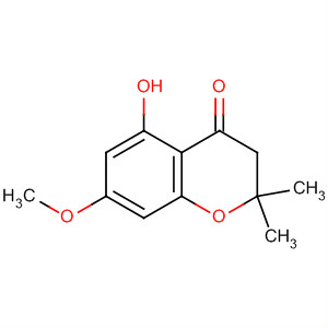 Chemical structure of 4H-1-Benzopyran-4-one,2,3-dihydro-5-hydroxy-7-methoxy-2,2-dimethyl-
