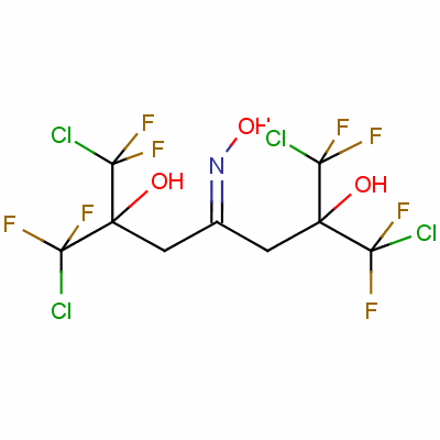 Structure of 2,6-bis(chlorodifluoromethyl)-1,7-dichloro-2,6-dihydroxy-1,1,7,7-tetrafluo ro-4-heptanon oxime