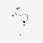 Structure of 3-Piperidinecarboxamide, hydrochloride (1:1)