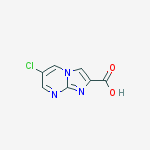 Structure of 6-CHLOROIMIDAZO[1,2-A]PYRIMIDINE-2-CARBOXYLIC ACID XHCL H2O