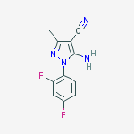 Structure of 5-AMINO-1-(4,6-DIFLUOROPHENYL)-3-METHYL-1H-PYRAZOLE-4-CARBONITRILE
