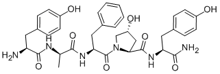 Structure of TYR-D-ALA-PHE-HYP-TYR-NH2
