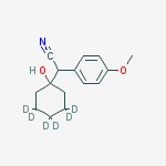 Structure of 1-(2-CYANO-1-(4-METHOXYPHENYL)ETHYL)CYCLOHEXANOL-D6