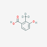 Structure of 3-HYDROXY-2-METHYL-D3-BENZOIC ACID