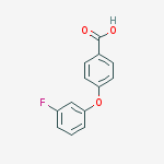 Structure of Benzoic acid, 4-(3-fluorophenoxy)-