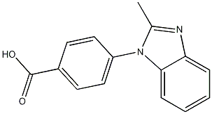 4-(2-甲基苯并咪唑-1-基)苯甲酸结构式