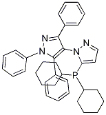 Structure of 5-[BIS(CYCLOHEXYL)PHOSPHINO]-1',3',5'-TRIPHENYL-1,4'-BI-1H-PYRAZOLE