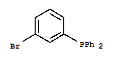 3-Bromophenyl)diphenylphosphine结构式