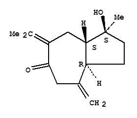 Structure of 6(1H)-Azulenone,octahydro-1-hydroxy-1-methyl-4-methylene-7-(1-methylethylidene)-, [1S-(1a,3ab,8aa)]-
