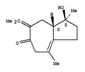 Structure of 6(1H)-Azulenone,2,3,5,7,8,8a-hexahydro-1-hydroxy-1,4-dimethyl-7-(1-methylethylidene)-,(1S-cis)-