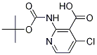 Structure of 4-chloro-2-[(2-methylpropan-2-yl)oxycarbonylamino]pyridine-3-carboxylic acid
