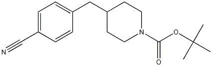 tert-Butyl 4-(4-cyanobenzyl)piperidine-1-carboxylate结构式