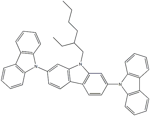 Structure of TCz1 , 3,6-bis(carbazol-9-yl)-9-(2-ethyl-hexyl)-9H-carbazole