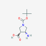 Structure of rel-(3R,4R)-4-Amino-1-(tert-butoxycarbonyl)pyrrolidine-3-carboxylic acid