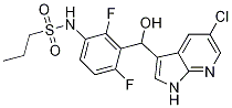 Structure of N-(3-((5-chloro-1H-pyrrolo[2,3-b]pyridin-3-yl)(hydroxy)methyl)-2,4-difluorophenyl)propane-1-sulfonamide